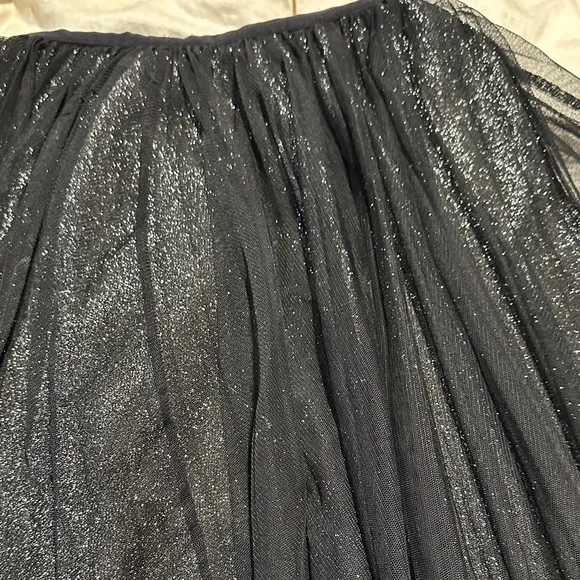 Black Shimmering Overlay witchy skirt APT 9 Goth Halloween - Picture 5 of 10